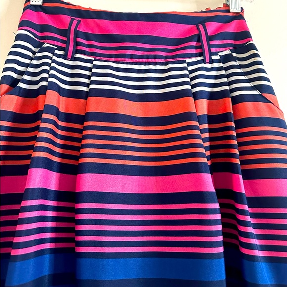 Old Navy Multicolor Stripes Midi Skirt With Pockets Rainbow Large - Picture 4 of 8